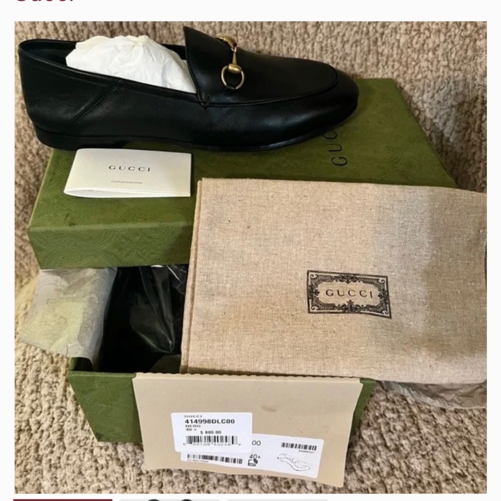 Gucci Brixton leather loafers 10.5